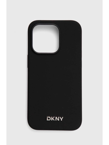 Кейс за телефон Dkny iPhone 14 Pro 6.1" в черно DKHMP14LSMCHLK