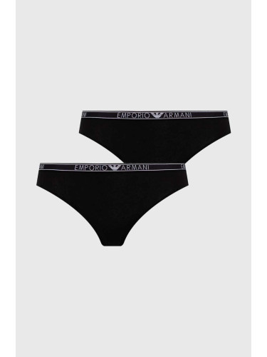 Бикини Emporio Armani Underwear (2 чифта) в черно 163334 4F223