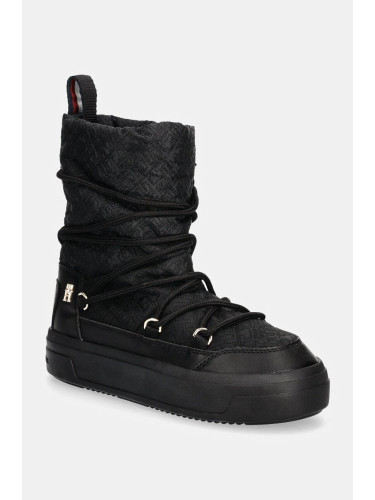 Апрески Tommy Hilfiger LACE-UP MONOGRAM SNOWBOOT в черно FW0FW08430