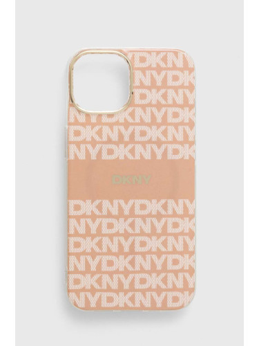 Кейс за телефон Dkny iPhone 14 / 15 / 13 6.1 в розово DKHMP14SHRHSEP