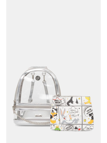 Раница Aldo LTBACKPACK x Looney Tunes в сребристо малък размер с десен 13833661