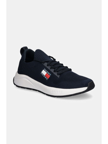 Маратонки Tommy Jeans TJM RUNNER KNTITTED в тъмносиньо EM0EM01510