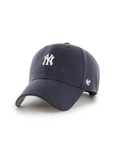 Шапка с козирка 47 brand MLB New York Yankees в тъмносиньо с апликация B-BRMPS17WBP-NYA