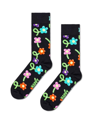 Чорапи Happy Socks Balloon Flower Sock в черно P001556