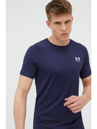 Тениска за трениране Under Armour 1361683410 в тъмносиньо с изчистен дизайн