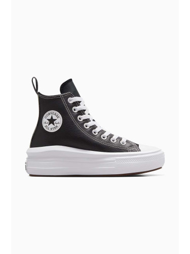 Високи кецове Converse Chuck Taylor All Star Move дамски в черно A04831C