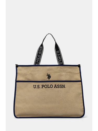 Чанта U.S. Polo Assn. в бежово BEUHX2831WUY