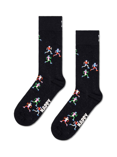 Чорапи Happy Socks Runners Sock в черно P001512