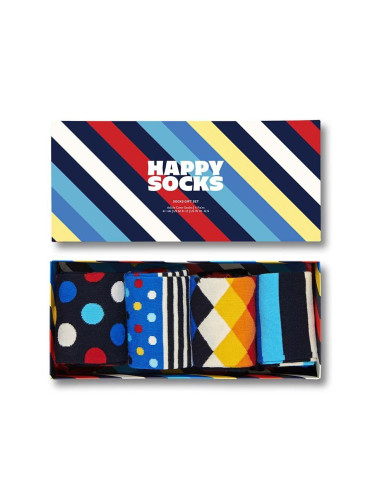 Чорапи Happy Socks 4-Pack Black week Striped (4 чифта) SXSTR09-0100