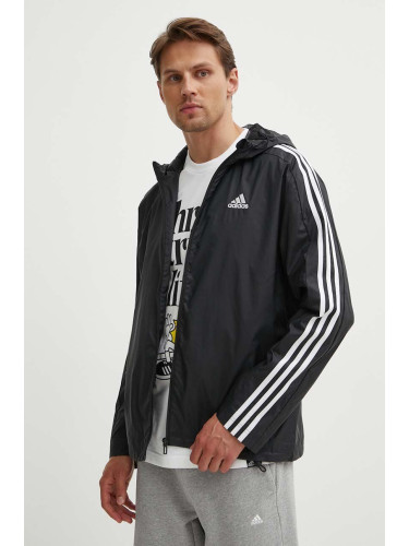 Яке adidas Essentials в черно преходен модел IB0381