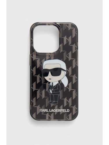 Кейс за телефон Karl Lagerfeld iPhone 15 Pro 6.1" в черно