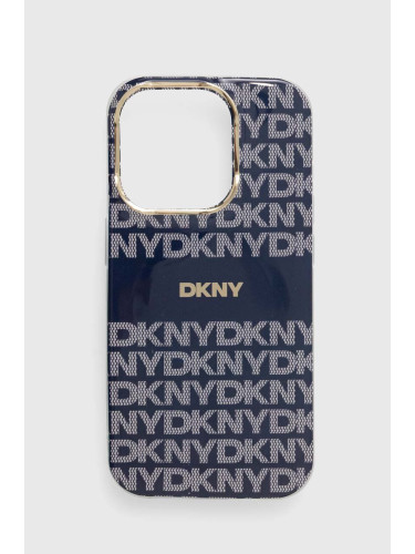 Кейс за телефон Dkny iPhone 15 Pro 6.1 в тъмносиньо DKHMP15LHRHSEB