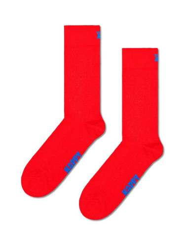 Чорапи Happy Socks Solid Sock в червено P001121