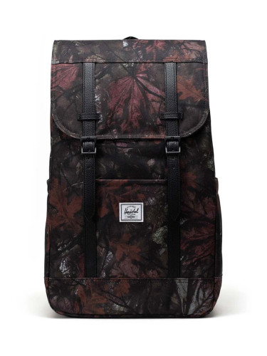 Раница Herschel Retreat Backpack в зелено голям размер с десен