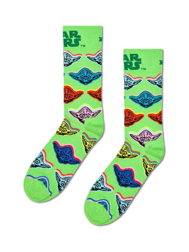 Чорапи Happy Socks x Star Wars Yoda Sock в зелено P002884