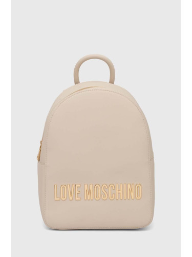 Раница Love Moschino в бежово малък размер с апликация JC4193PP1LKD0000