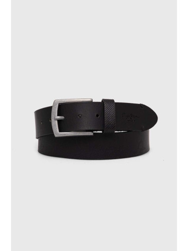 Кожен колан Pepe Jeans PALMER BELT мъжки в черно PM021024