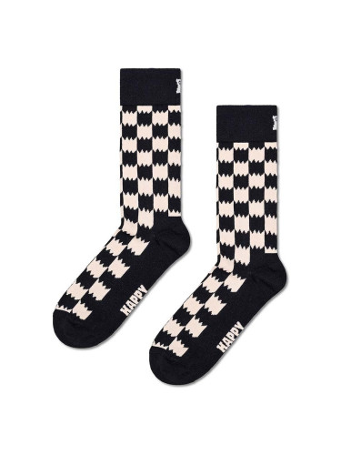 Чорапи Happy Socks Dizzy Check Sock в черно P001557