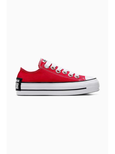 Ниски кецове Converse Chuck Taylor All Star Lift в червено A10425C