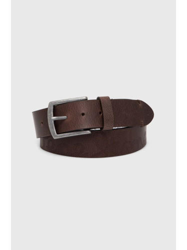 Кожен колан Pepe Jeans PALMER BELT мъжки в кафяво PM021024