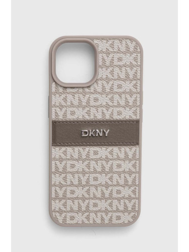 Кейс за телефон Dkny iPhone 15 / 14 / 13 6.1 в сиво DKHCP15SPRTHSLE