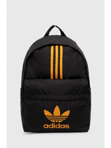 Раница adidas Originals в черно голям размер с принт IW0946