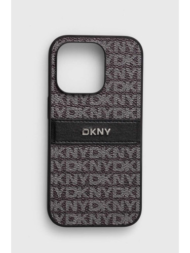 Кейс за телефон Dkny iPhone 14 Pro 6.1 в черно DKHCP14LPRTHSLK