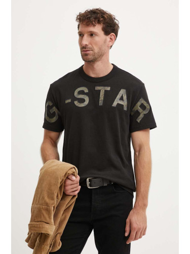 Памучна тениска G-Star Raw в черно с апликация D25533-C336