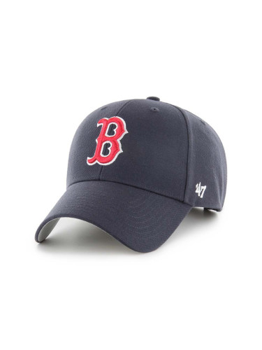 Шапка с козирка 47 brand MLB Boston Red Sox в тъмносиньо с апликация B-MVP02WBV-NYM