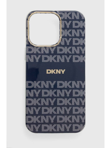 Кейс за телефон Dkny iPhone 15 Pro Max 6.7 в тъмносиньо DKHMP15XHRHSEB