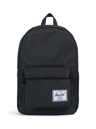 Раница Herschel Pop Quiz Black Crosshatch в черно голям размер с изчистен дизайн 10011-02093-OS