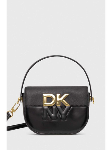 Кожена чанта Dkny в черно R42EKE28