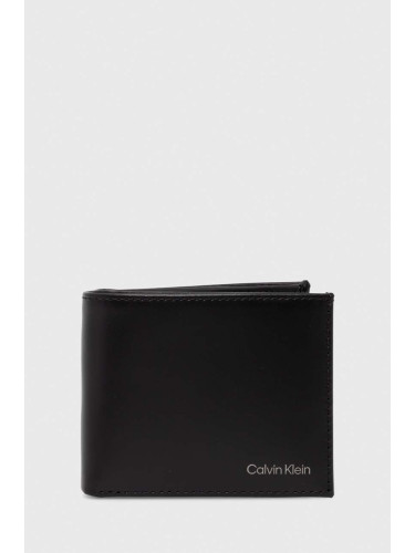 Кожен портфейл Calvin Klein мъжки в черно K50K512076