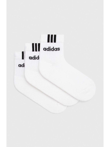 Чорапи adidas (3 броя)  3-pack в бяло HT3437