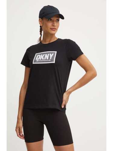 Памучна тениска Dkny в черно DP4T9724