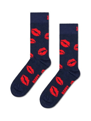 Чорапи Happy Socks Kisses Sock в тъмносиньо P001526