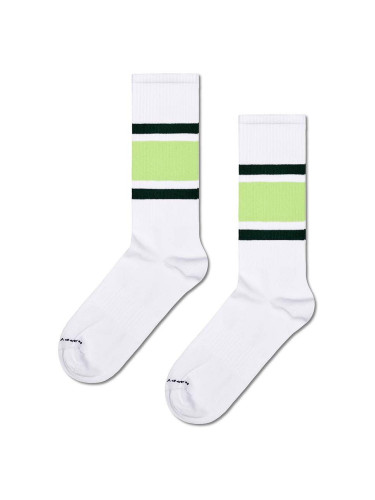 Чорапи Happy Socks Simple Stripe Sneaker Sock в бяло P001607