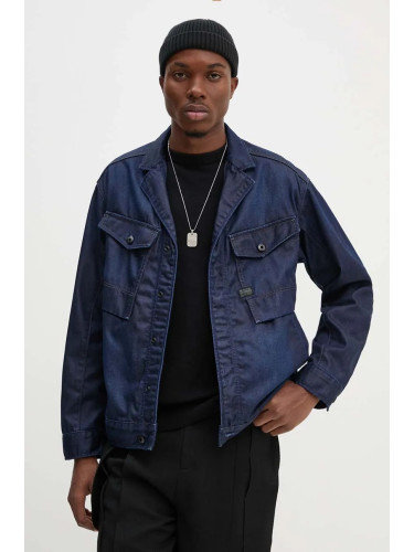 Дънково яке G-Star в синьо преходен модел D25178-4639