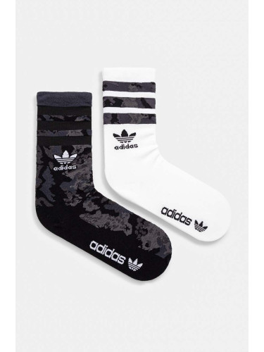 Чорапи adidas Originals (2 чифта) в черно IU0185