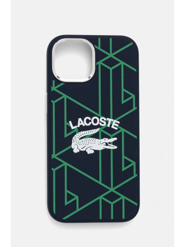 Кейс за телефон Lacoste iPhone 15 / 14 / 13 6.1 в тъмносиньо LCHMP15SSBIV