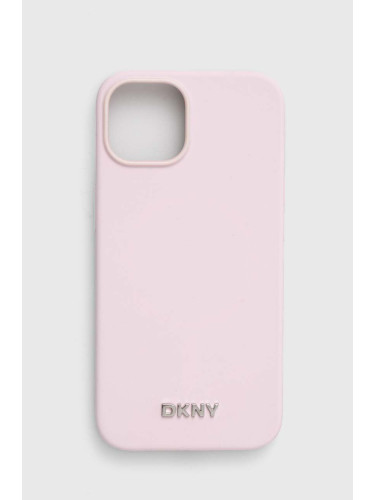 Кейс за телефон Dkny iPhone 14 / 15 / 13 в розово DKHMP14SSMCHLP