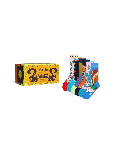 Чорапи Happy Socks Wrangler 6-pack Rodeo Days Gift (6 чифта) в оранжево P002274