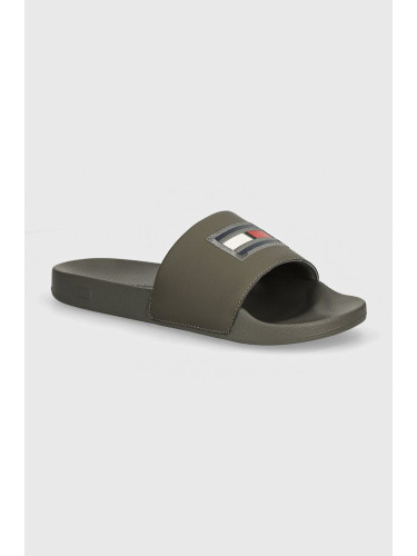 Чехли Tommy Hilfiger FLAG HILFIGER POOL SLIDE в сиво FM0FM05232