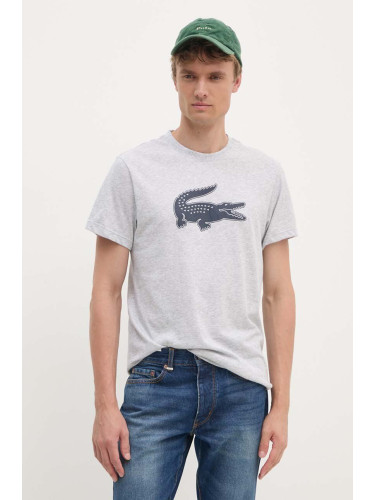 Тениска Lacoste Koszulka Lacoste Tee-shirt TH2042 MNC в сиво с принт