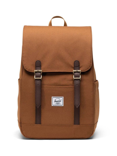 Раница Herschel Retreat Small Backpack в сиво голям размер с изчистен дизайн