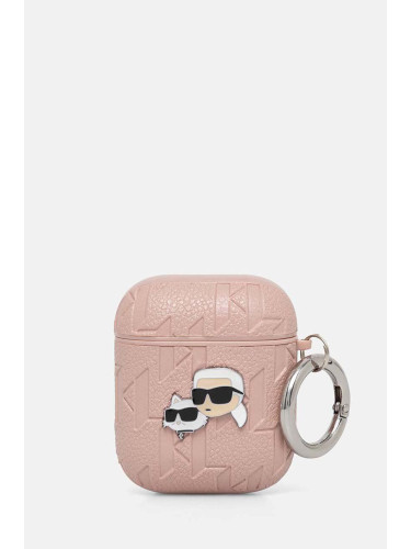 Кейс за airpod Karl Lagerfeld AirPods 1/2 cover в розово KLA2PGKCPP