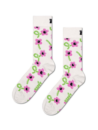 Чорапи Happy Socks Balloon Flower Sock в бяло P001555