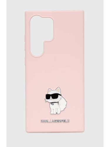 Кейс за телефон Karl Lagerfeld S24 Ultra S928 в розово KLHCS24LSMHCNPP