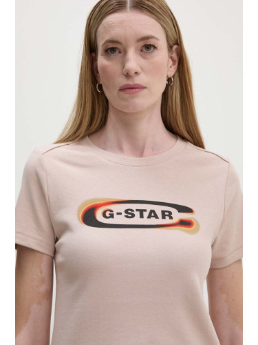 Памучна тениска G-Star в бежово D25031-C812