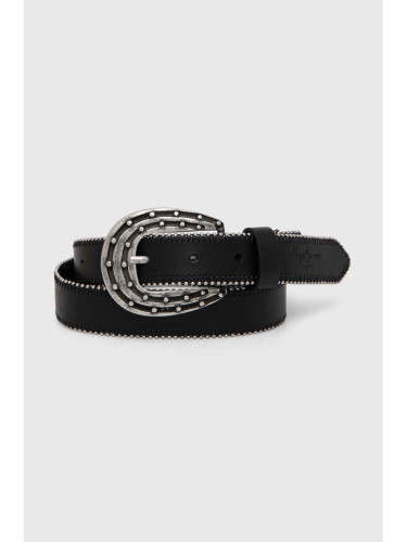 Колан Pepe Jeans REIGN BELT дамски в черно PL020857